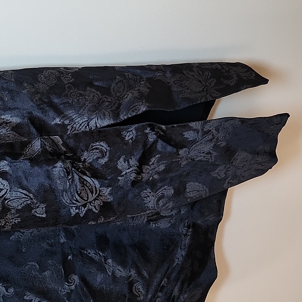 NWT Rag & Bone Retro Floral fara velvet black Halter Slit dress Size 6 - Picture 12 of 16